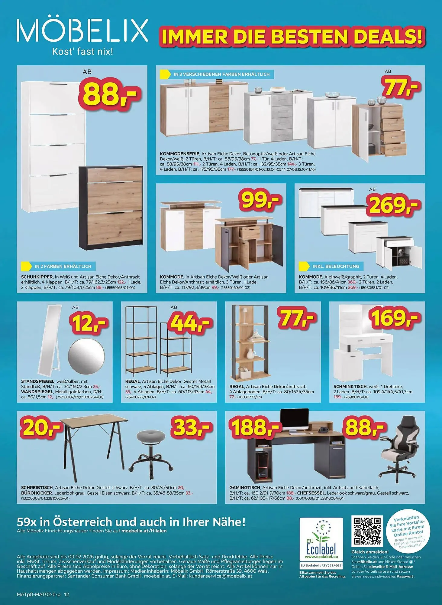 Möbelix Prospekt von 3. Februar bis 9. Februar 2026 - Flugblätt seite  12