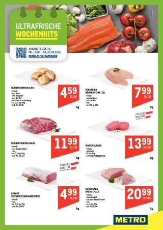 METRO Flugblatt Food von 17. August bis 22. August 2026 - Flugblätt seite 1