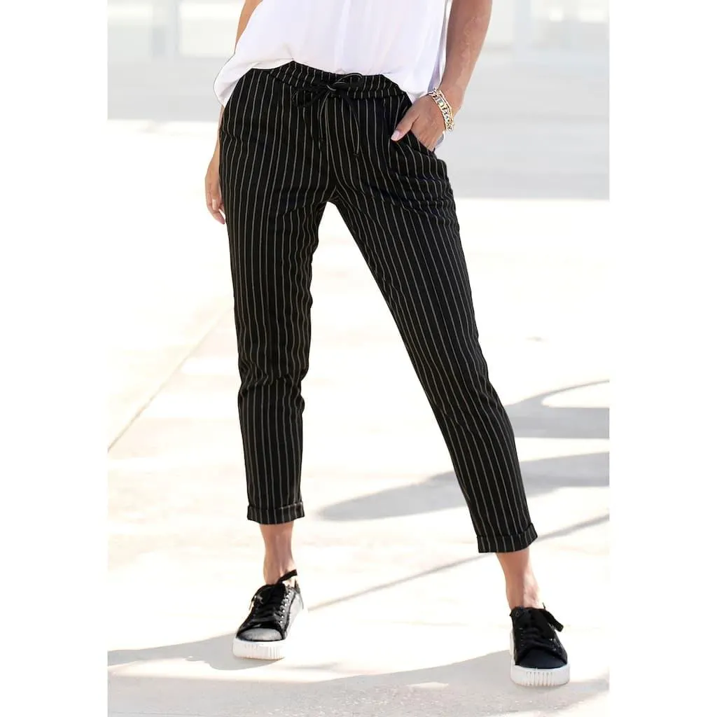 Vivance Jogger Pants »aus bequemen Stretchstoff« mit Streifen, Schlupfhose, Stretch, Sommer, Schlupfhose