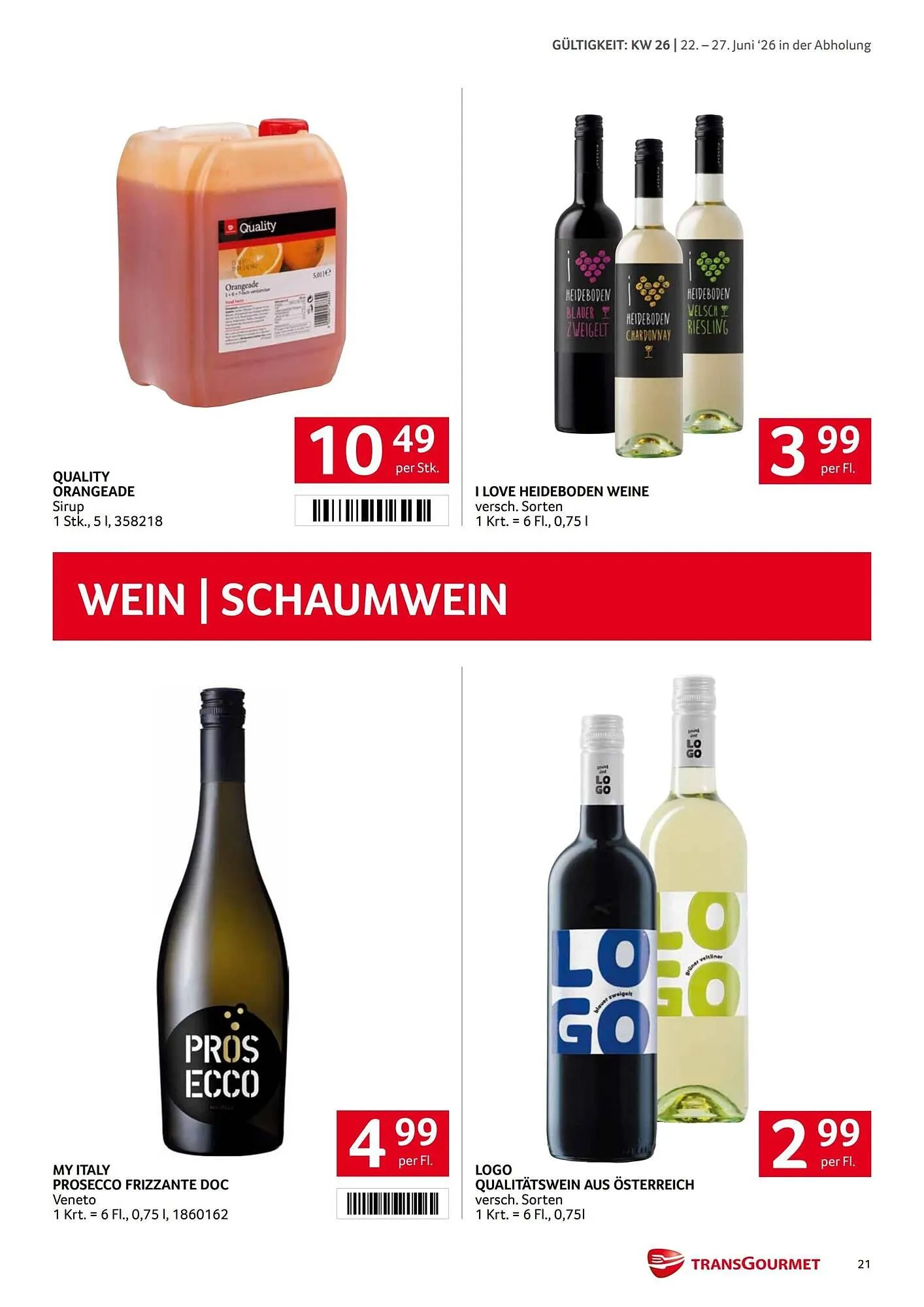 Transgourmet Flugblatt von 22. Juni bis 27. Juni 2026 - Flugblätt seite  20