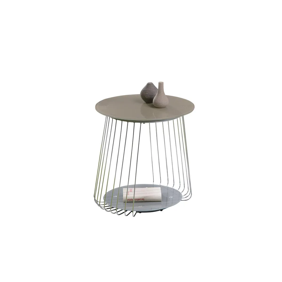 Inter Link Couchtisch Rivoli Glas Pantone grau 50 x 50 x 50 cm