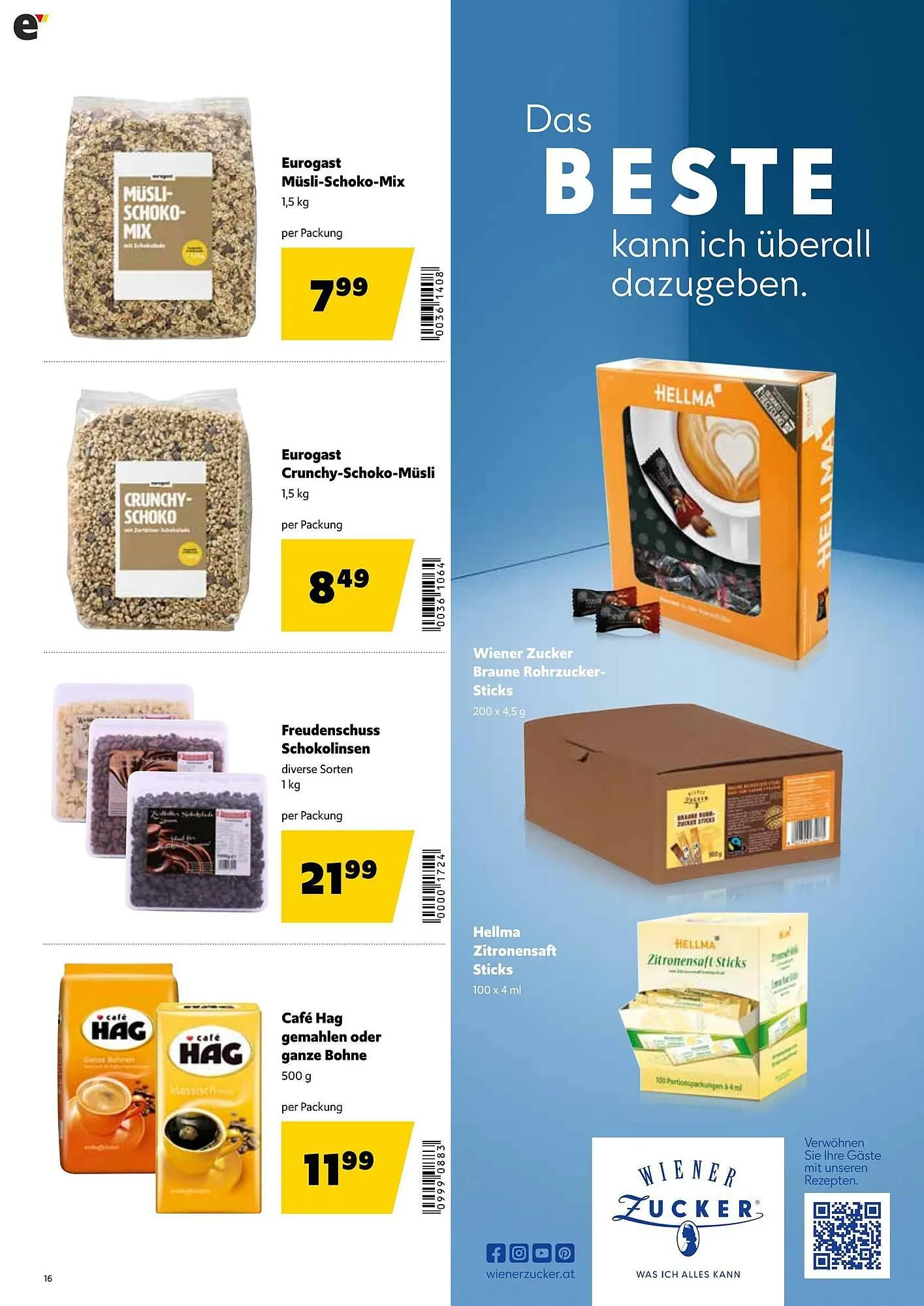 Eurogast Grissemann Flugblatt von 17. November bis 29. November 2025 - Flugblätt seite  16