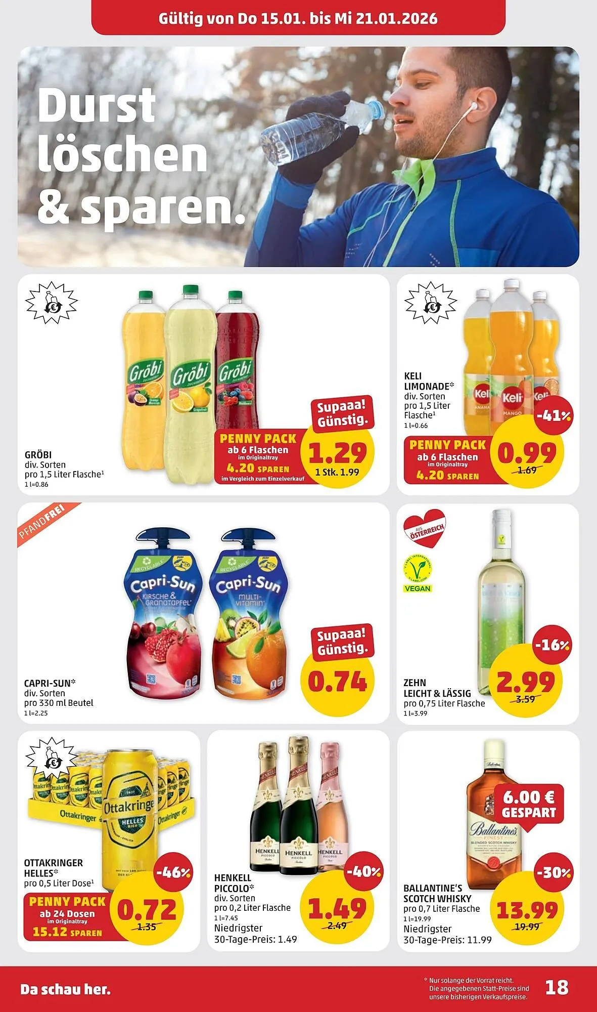PENNY Flugblatt von 15. Jänner bis 21. Jänner 2026 - Flugblätt seite  18