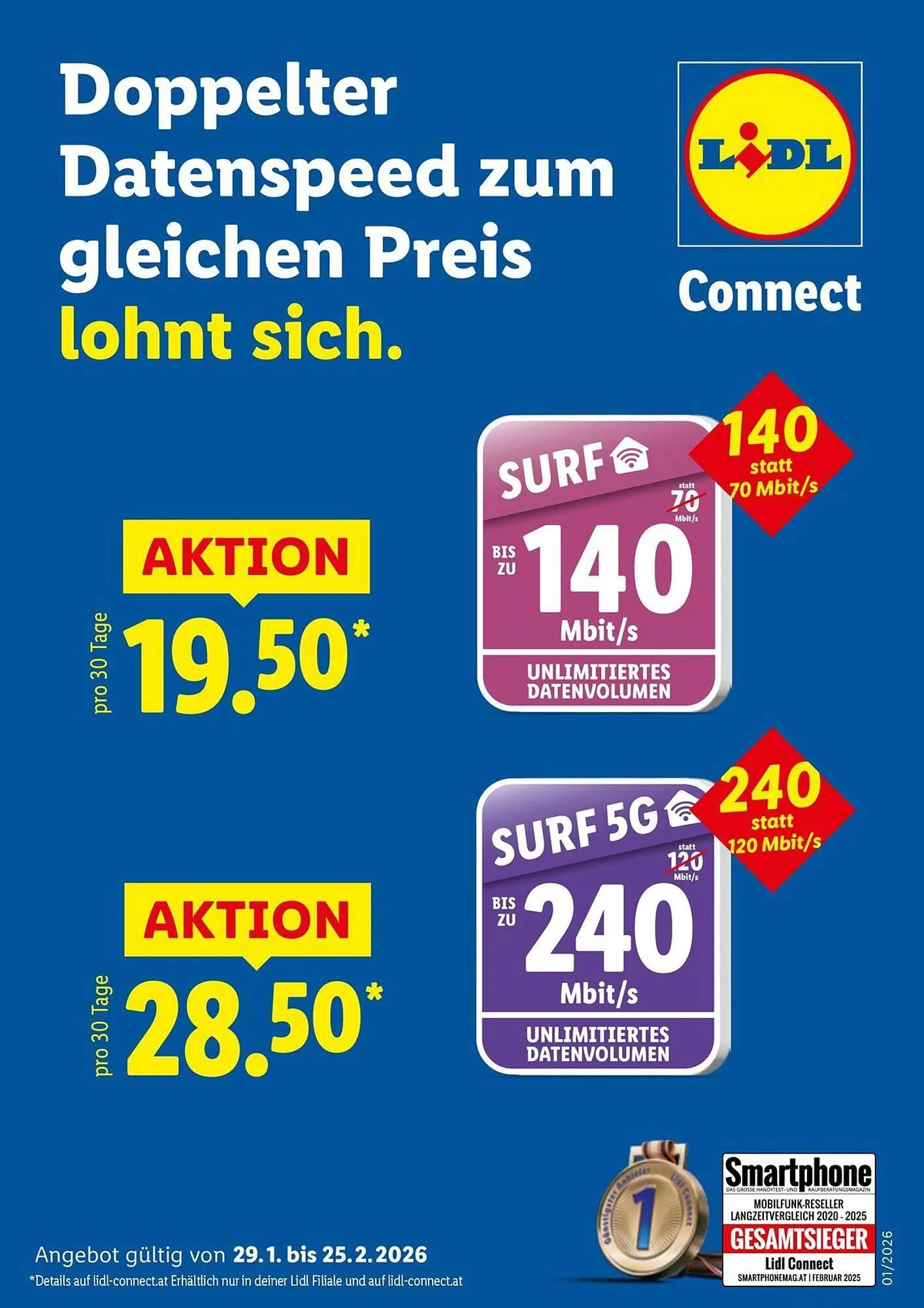 Lidl Flugblatt von 29. Jänner bis 25. Februar 2026 - Flugblätt seite  1