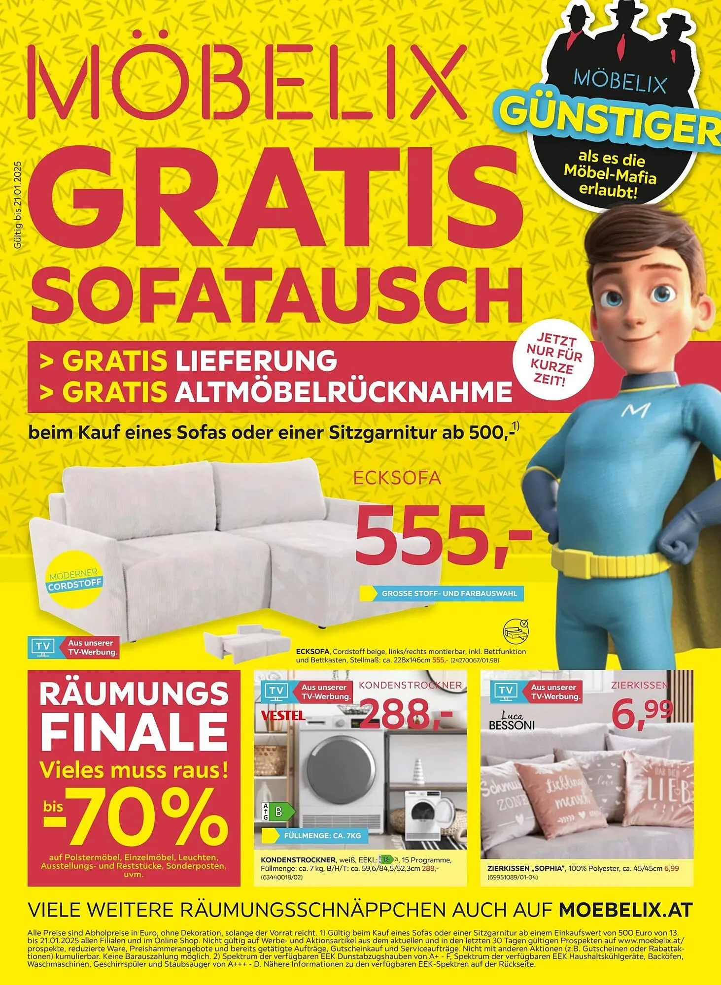 Möbelix Flugblatt von 13. Jänner bis 22. Jänner 2025 - Flugblätt seite 1