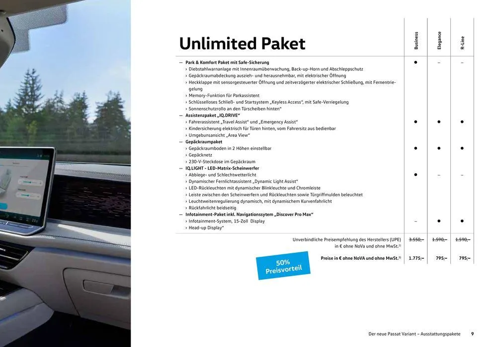 Volkswagen The new Passat von 16. Februar bis 16. Februar 2025 - Flugblätt seite 9