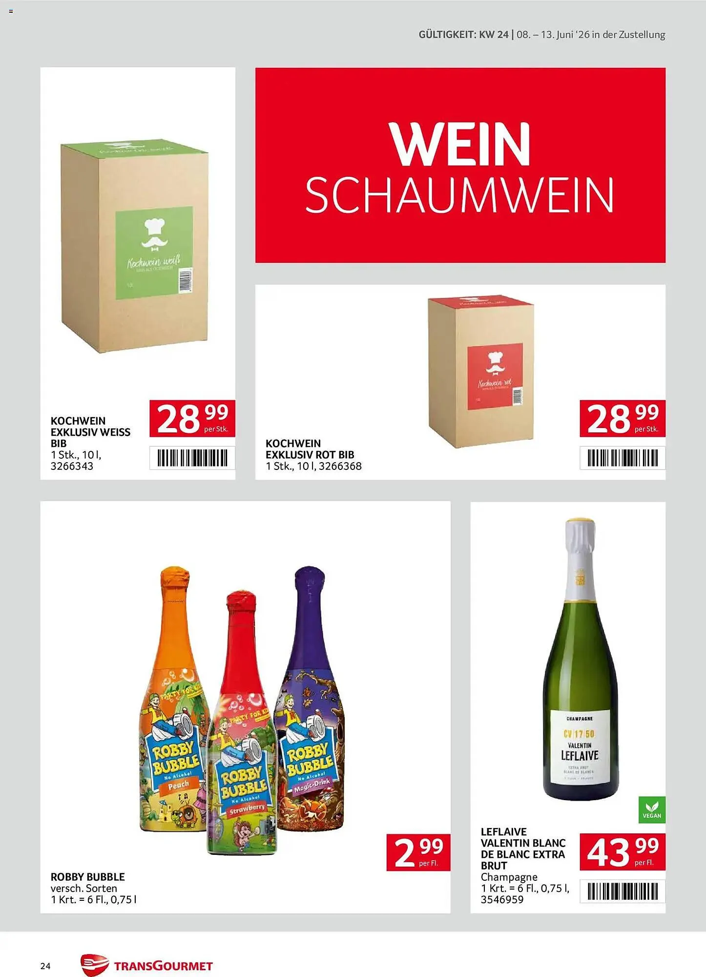 Transgourmet Flugblatt von 8. Juni bis 13. Juni 2026 - Flugblätt seite 24