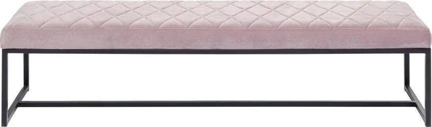 Bank Smart Velvet Rosa Schwarz 150cm