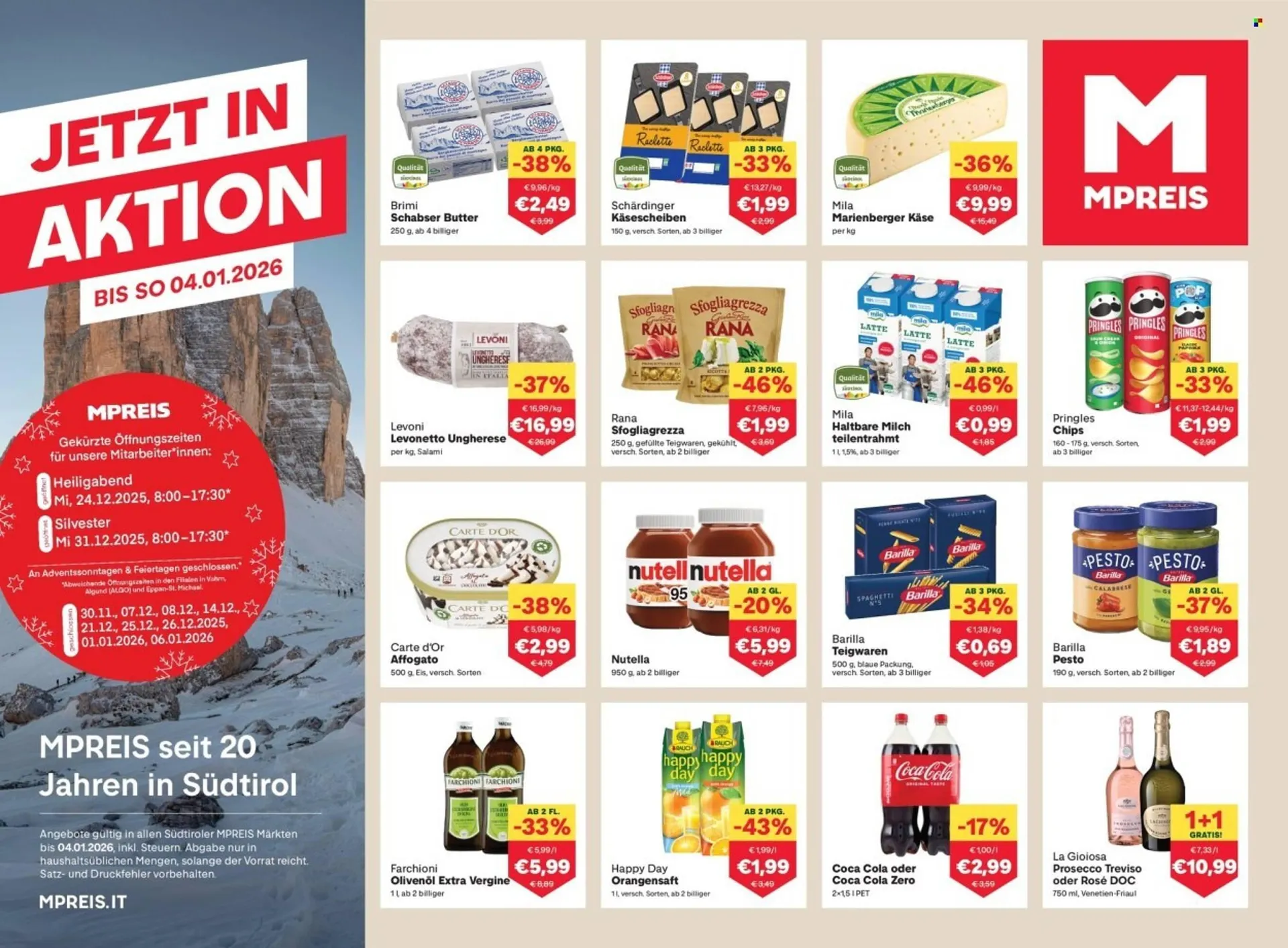 MPreis Flugblatt von 22. Dezember bis 4. Jänner 2026 - Flugblätt seite  1