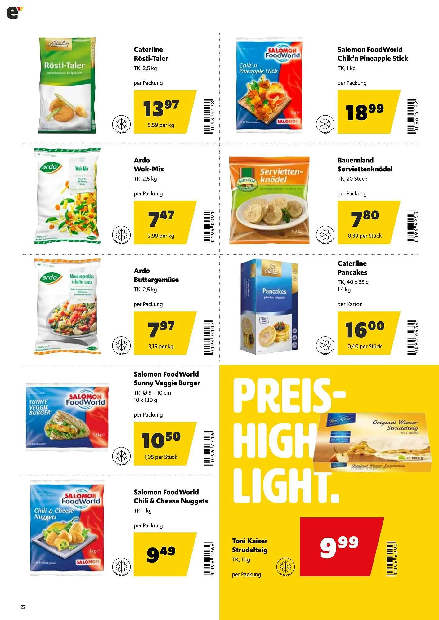 Eurogast Grissemann Flugblatt von 6. April bis 18. April 2026 - Flugblätt seite 22