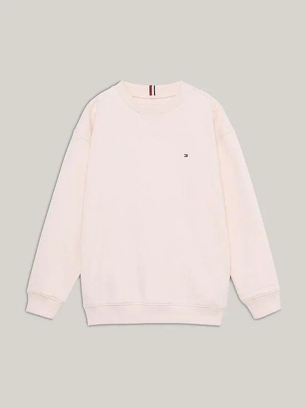 Essential Sweatshirt mit Flag-Stickerei