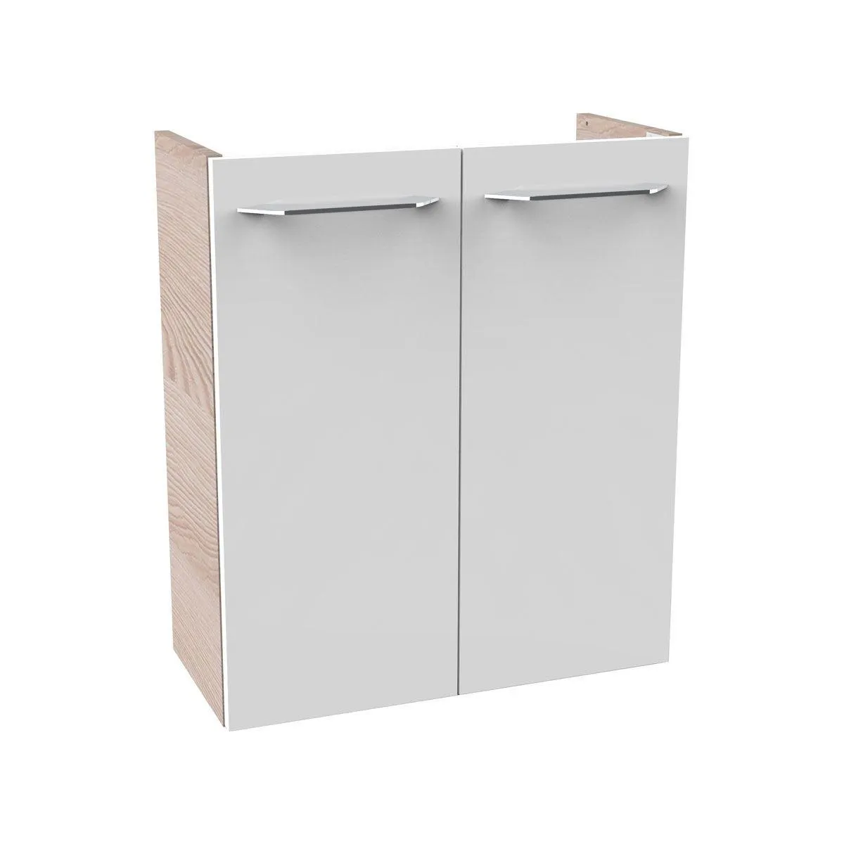Fackelmann Gäste-WC Waschtischunterschrank SBC 520 x 600 x 243 mm Alaska-Esche/Weiß