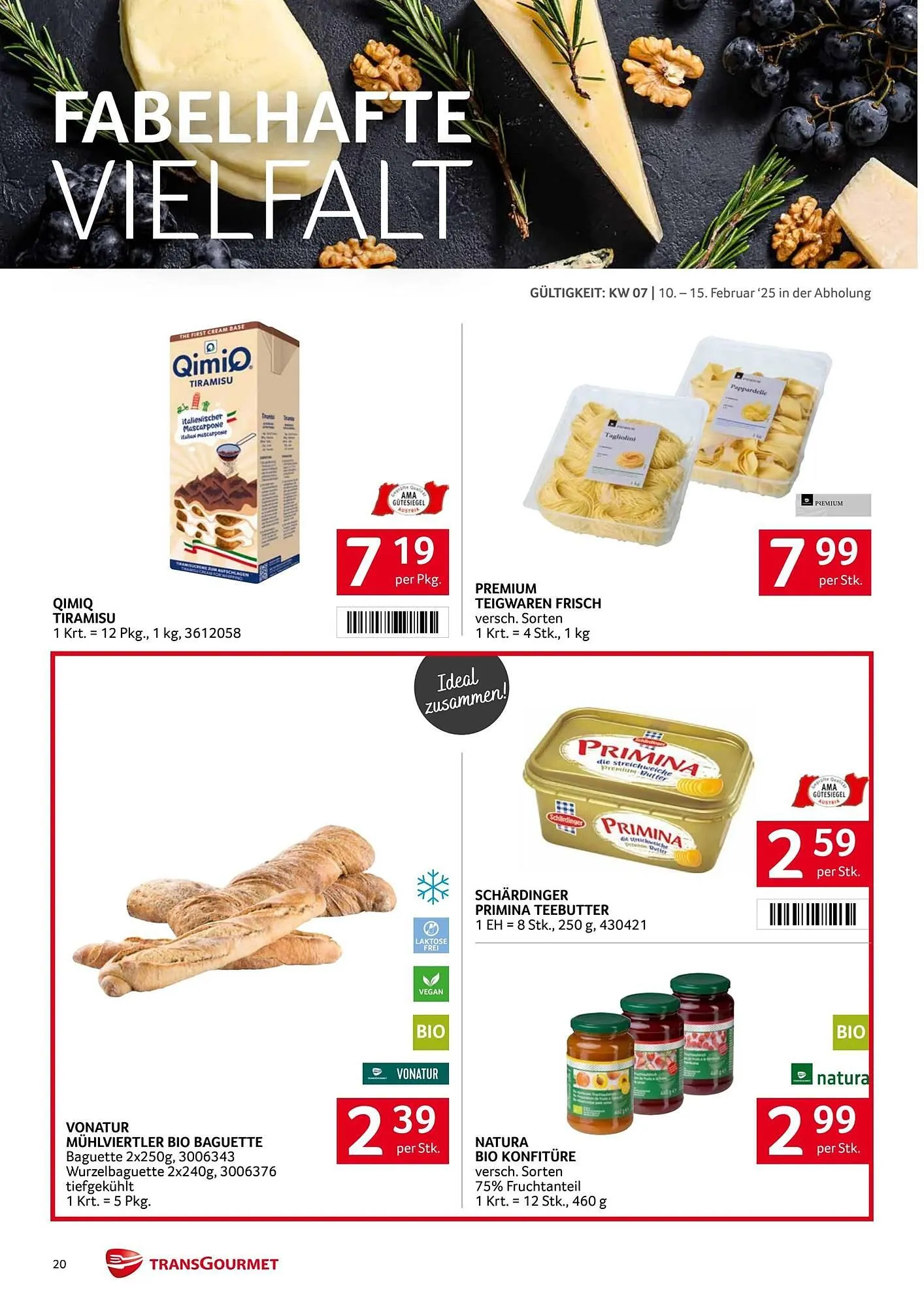 Transgourmet Flugblatt von 10. Februar bis 16. Februar 2025 - Flugblätt seite 20