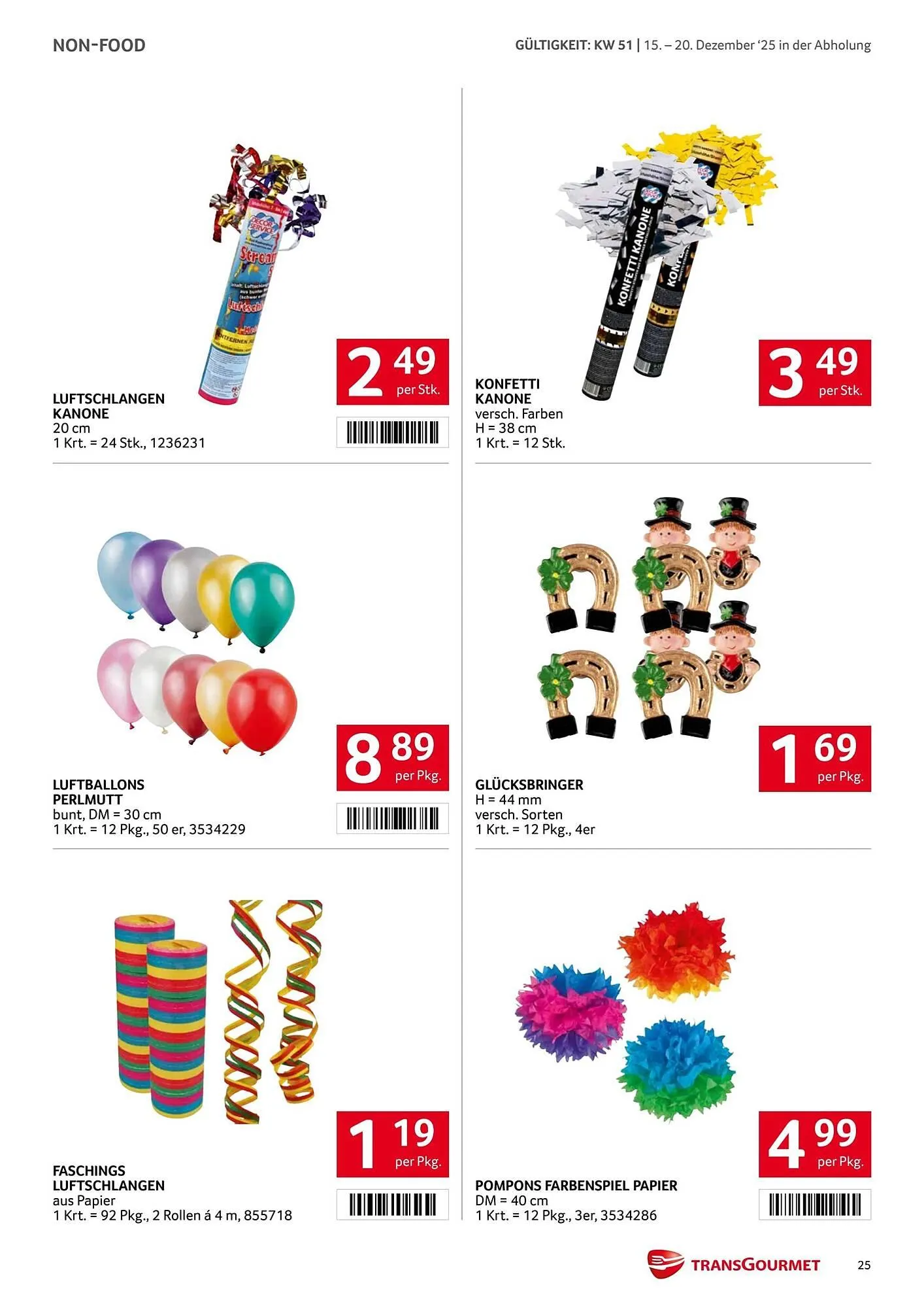 Transgourmet Flugblatt von 15. Dezember bis 21. Dezember 2025 - Flugblätt seite 24