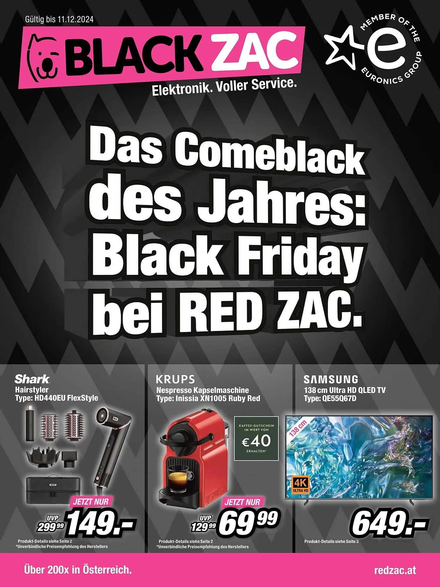 Red Zac Flugblatt von 24. November bis 12. Dezember 2024 - Flugblätt seite  1