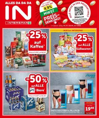 INTERSPAR Flugblatt von 9. Juli bis 15. Juli 2026 - Flugblätt seite  1