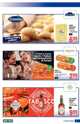 METRO Flugblatt Food - Starke Marken von 20. August bis 2. September 2026 - Flugblätt seite  11