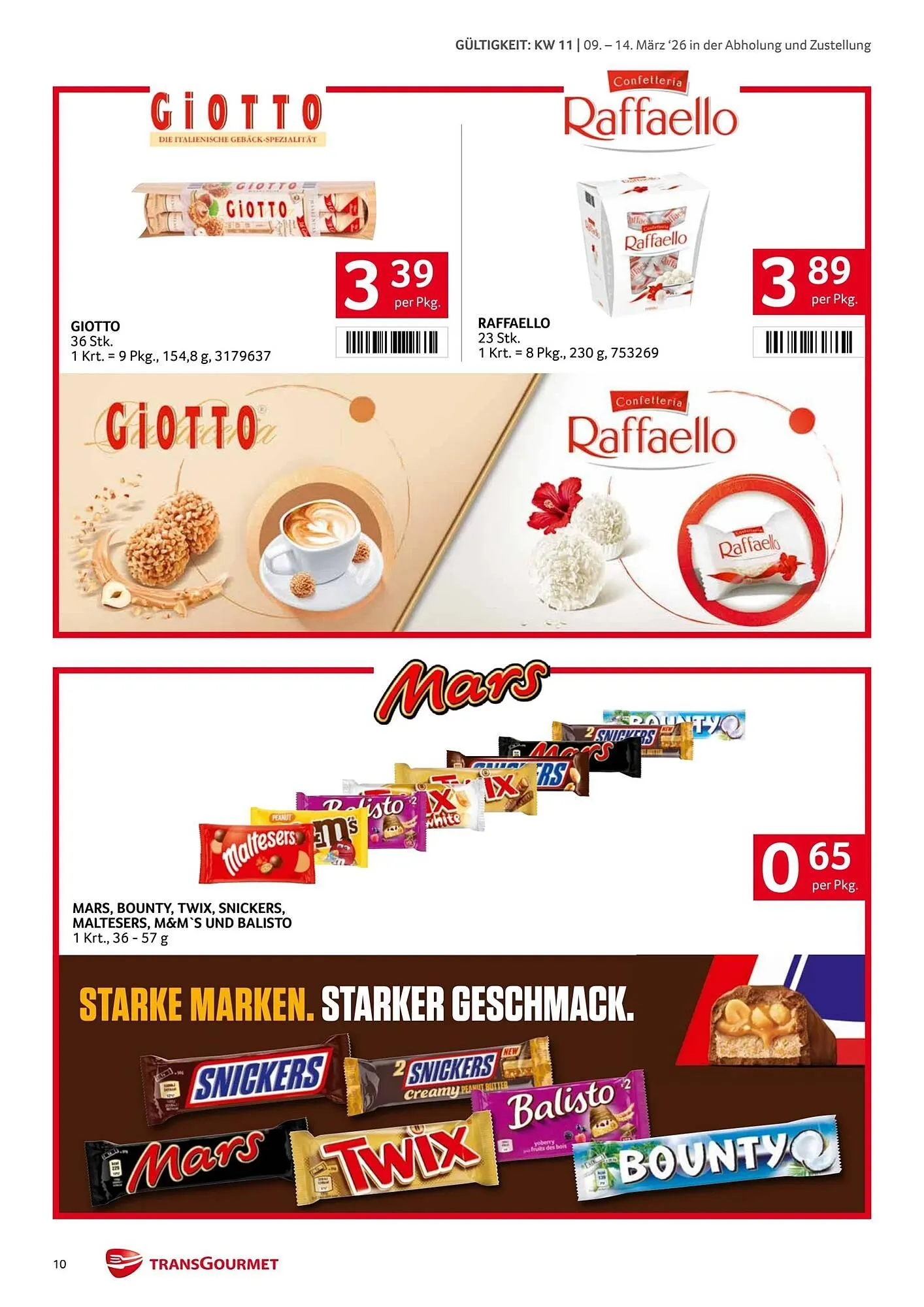 Transgourmet Flugblatt von 9. März bis 15. März 2026 - Flugblätt seite 10