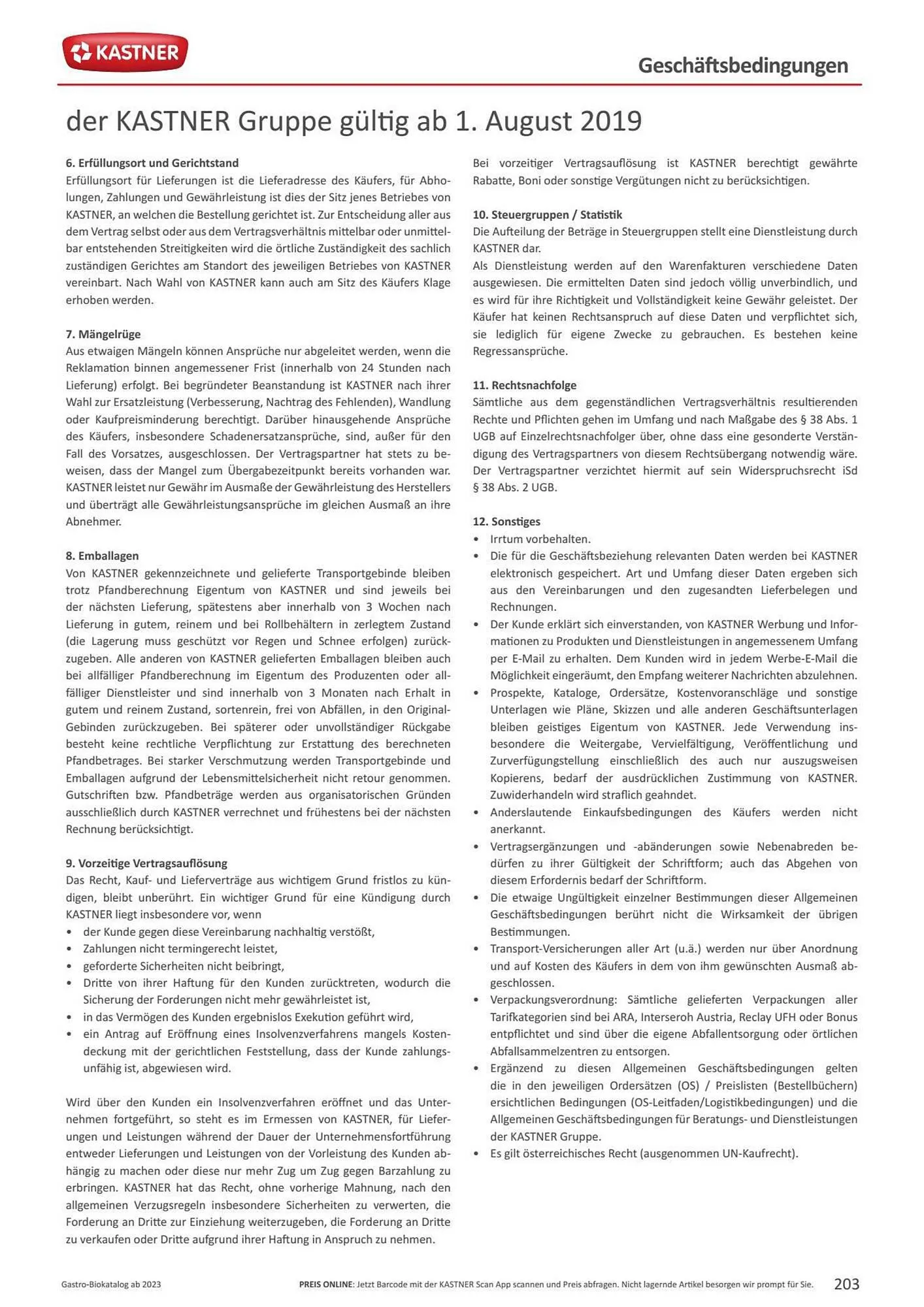 Kastner Flugblatt von 15. September bis 30. Dezember 2023 - Flugblätt seite 205