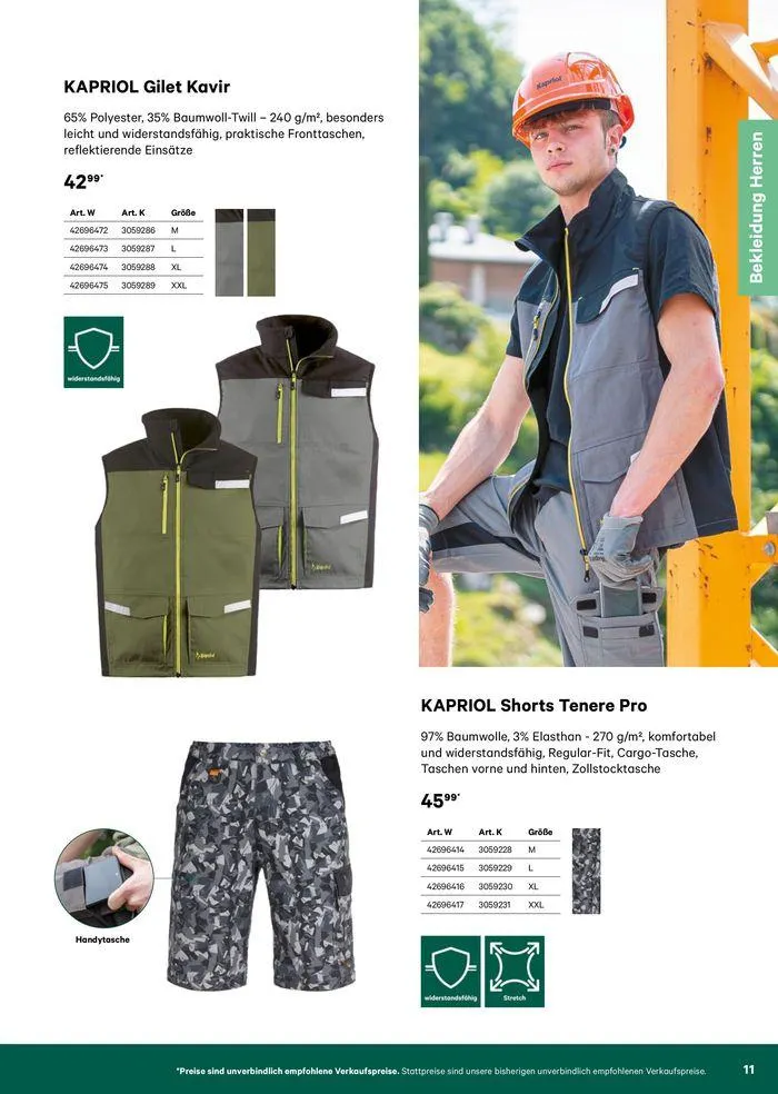 Katalog Bekleidung 2024 von 17. Mai bis 26. Mai 2024 - Flugblätt seite  11