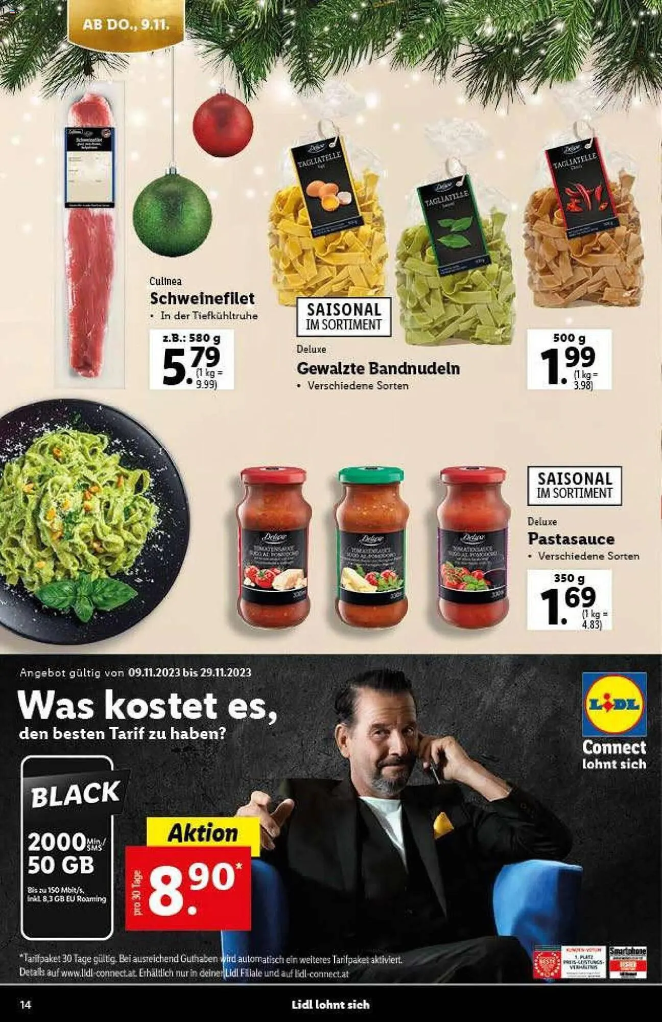 Lidl Flugblatt von 9. November bis 21. Dezember 2023 - Flugblätt seite 14