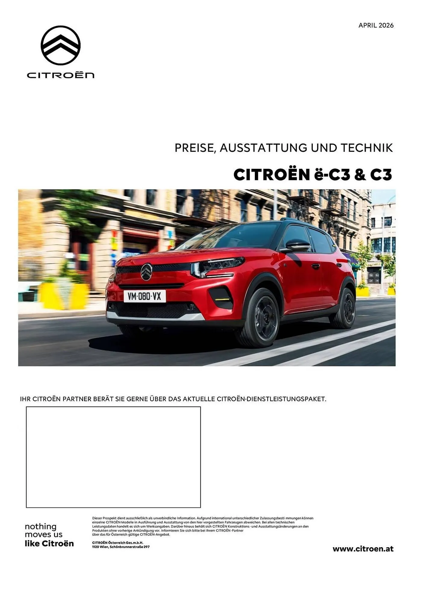 Citroen Flugblatt von 1. April bis 30. April 2026 - Flugblätt seite 1