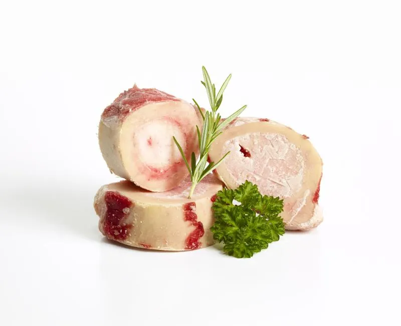 Rind Markknochen geschnitten