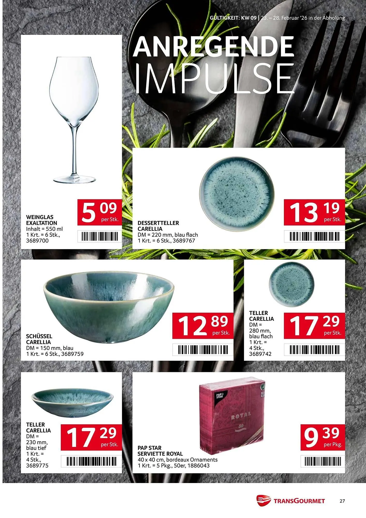 Transgourmet Flugblatt von 23. Februar bis 28. Februar 2026 - Flugblätt seite  27