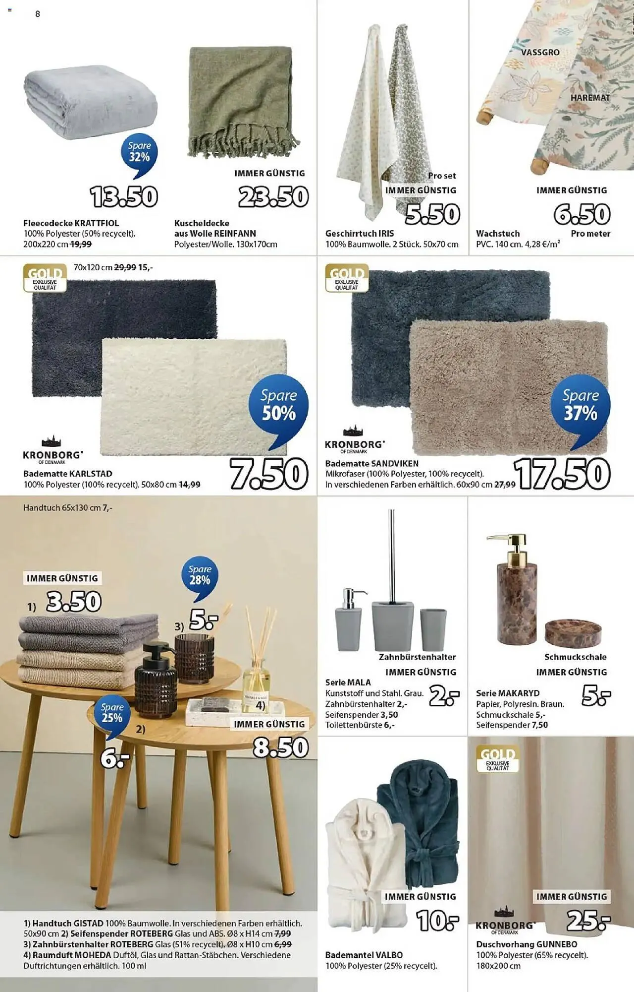 JYSK Flugblatt von 1. Dezember bis 6. Jänner 2026 - Flugblätt seite  8