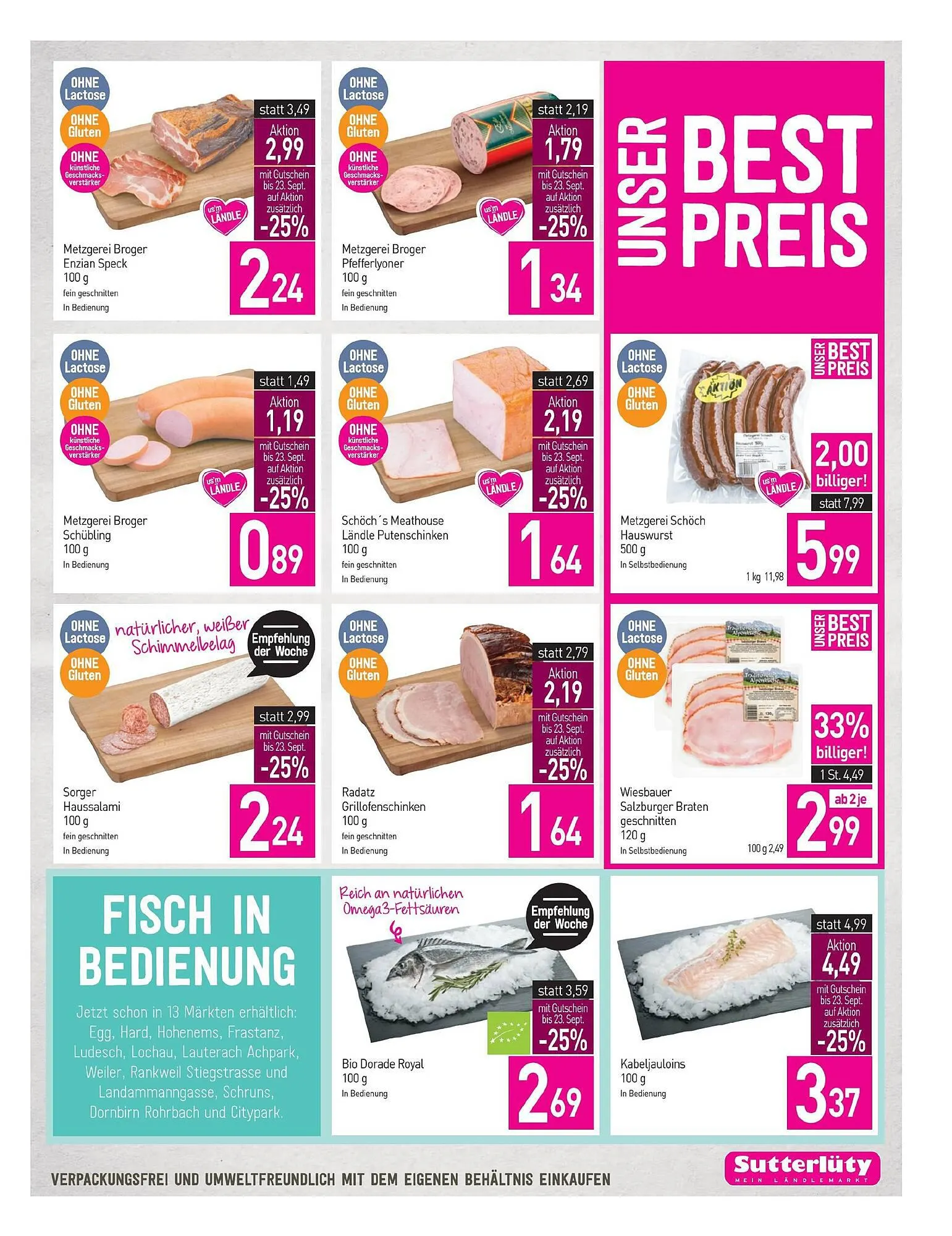 Sutterlüty Flugblatt von 21. September bis 26. September 2023 - Flugblätt seite 7