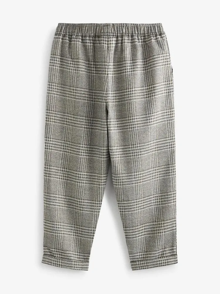 Schwarz/Weiß - Karierte Jogginghose (3–16 J.)