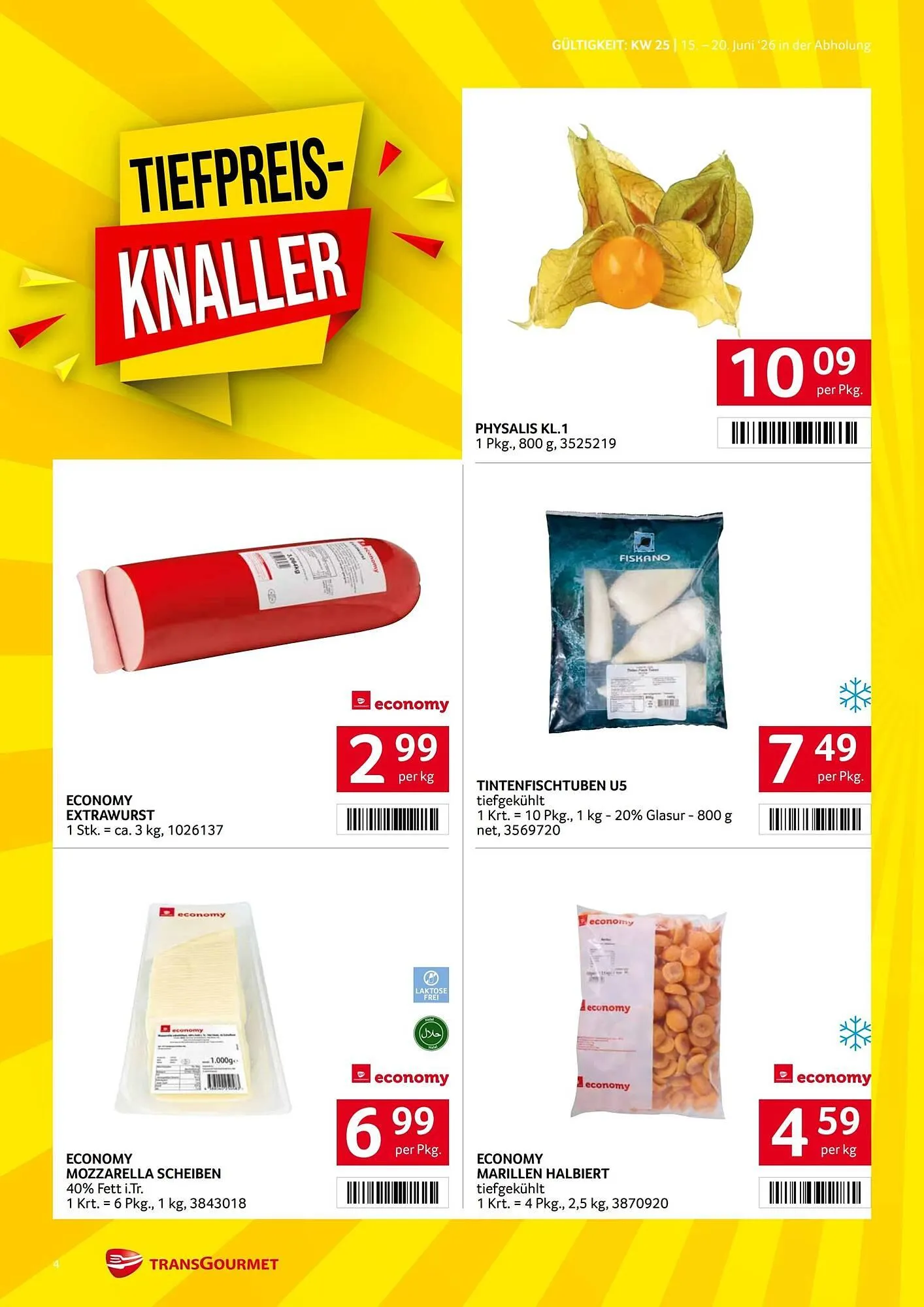 Transgourmet Flugblatt von 15. Juni bis 20. Juni 2026 - Flugblätt seite  4