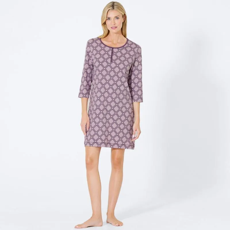 Damen-Nachthemd mit Rautenmuster