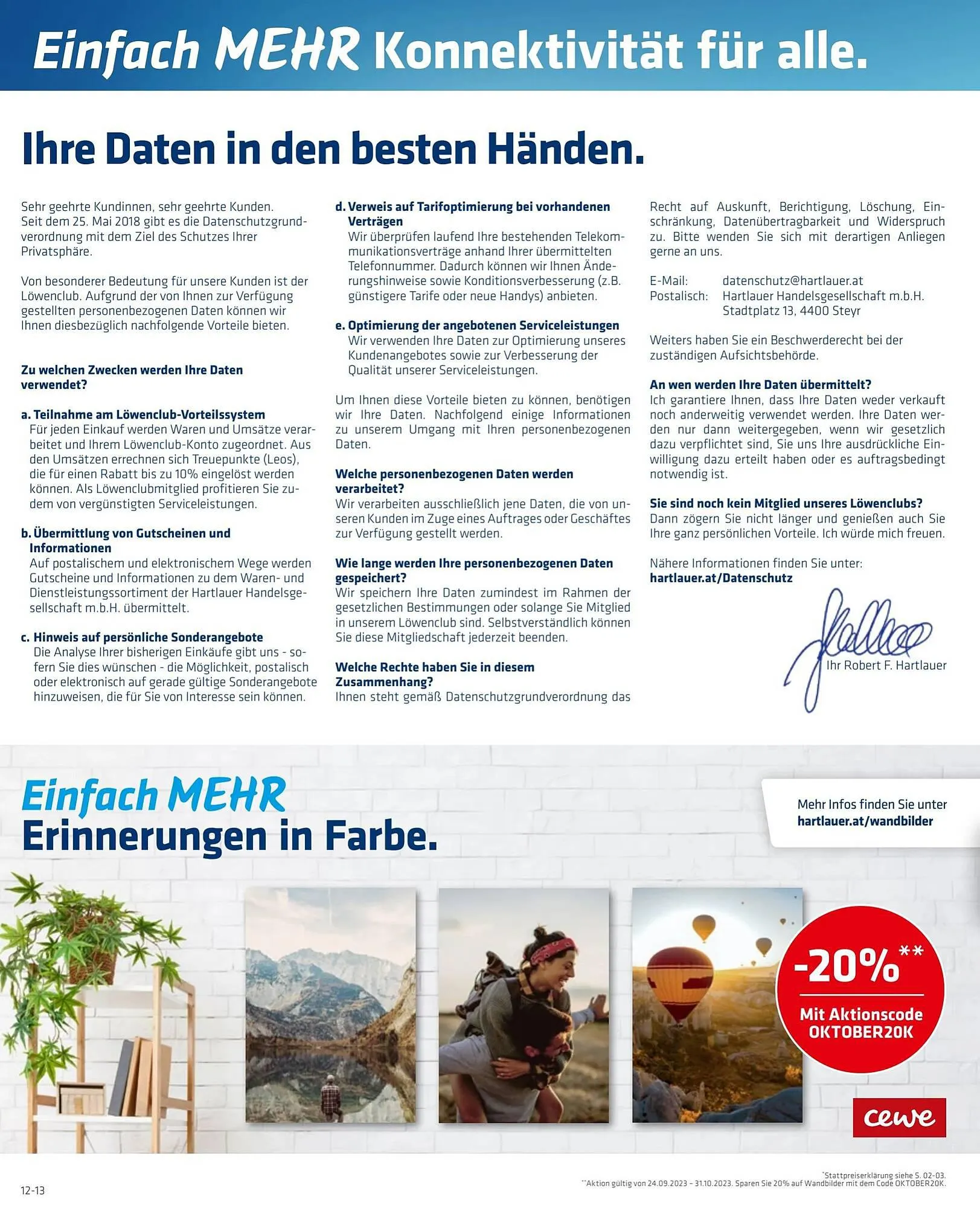 Hartlauer Flugblatt von 26. September bis 14. November 2023 - Flugblätt seite  12