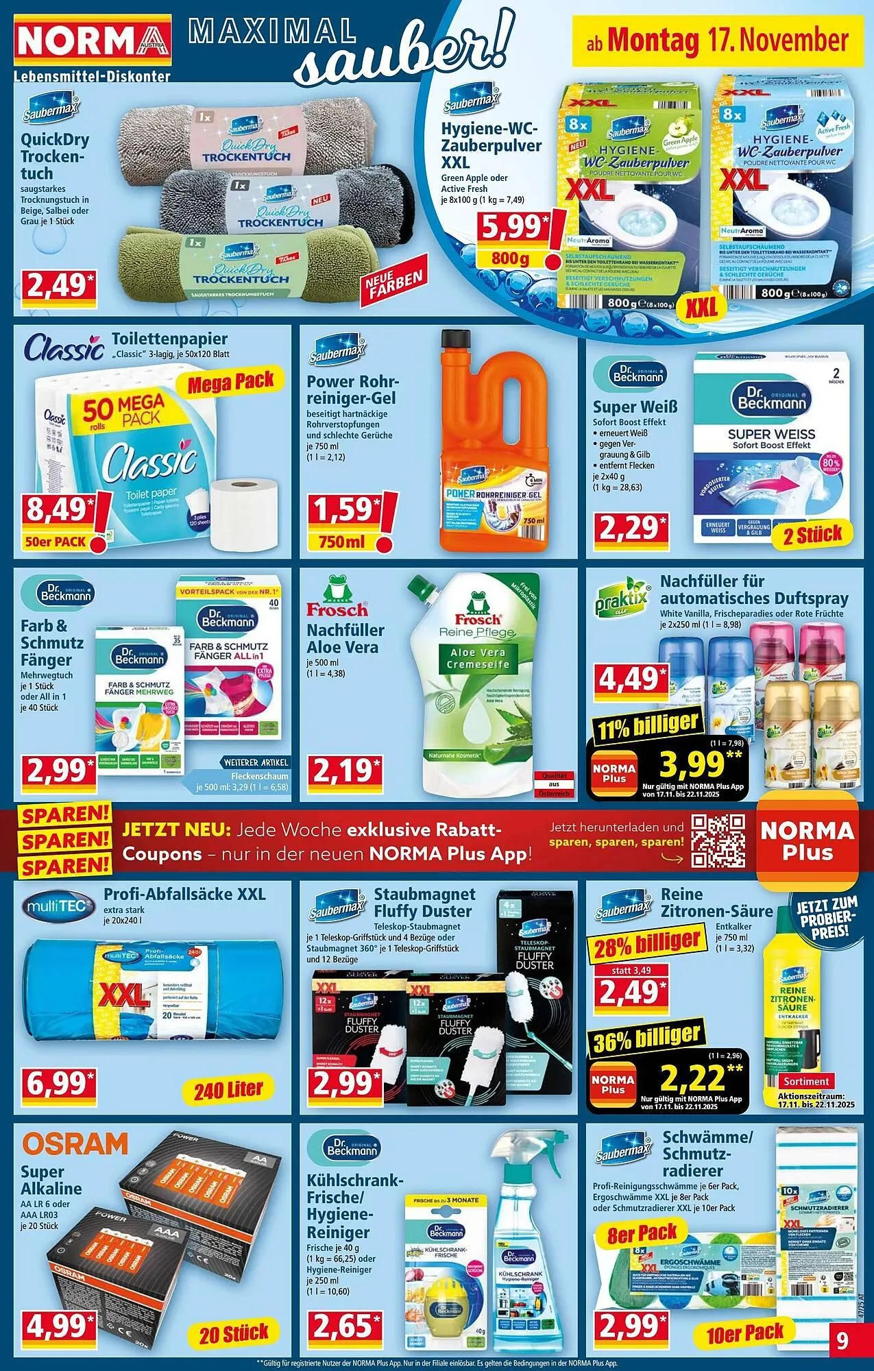 Norma Prospekt von 17. November bis 23. November 2025 - Flugblätt seite 9