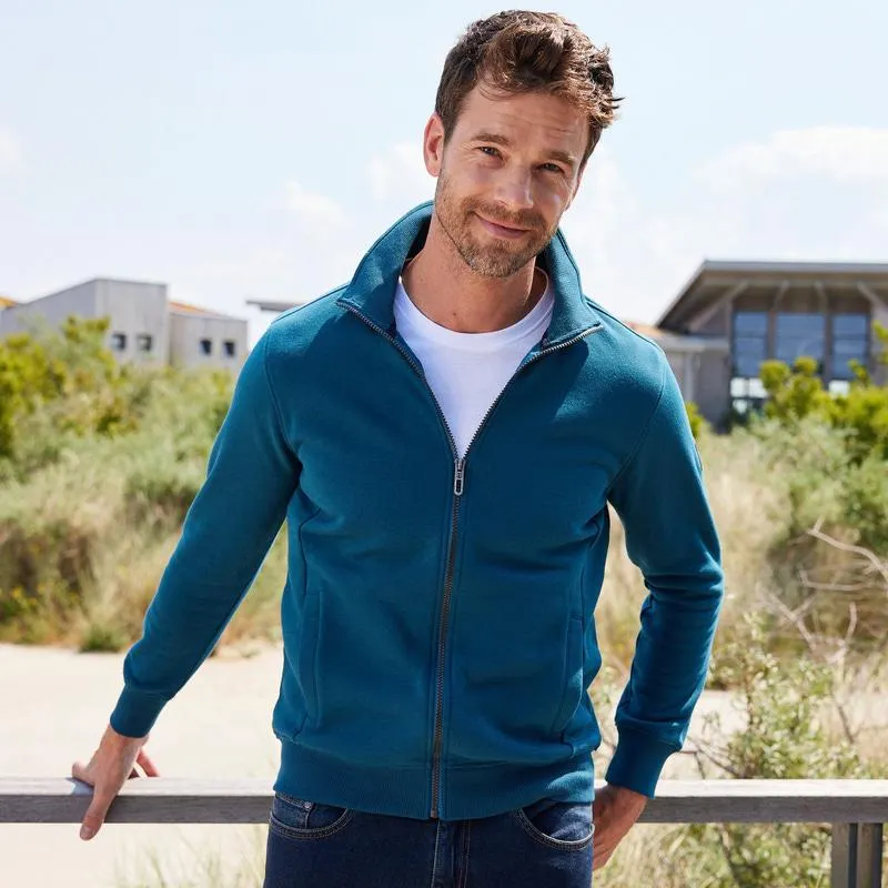 Herren-Sweatjacke mit Ripp-Bündchen