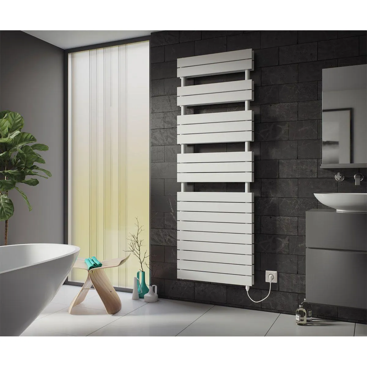 Ximax Elektrischer Handtuchwärmer P2 Duplex 1720 x 600 mm 1200 Watt Typ 1 Weiß