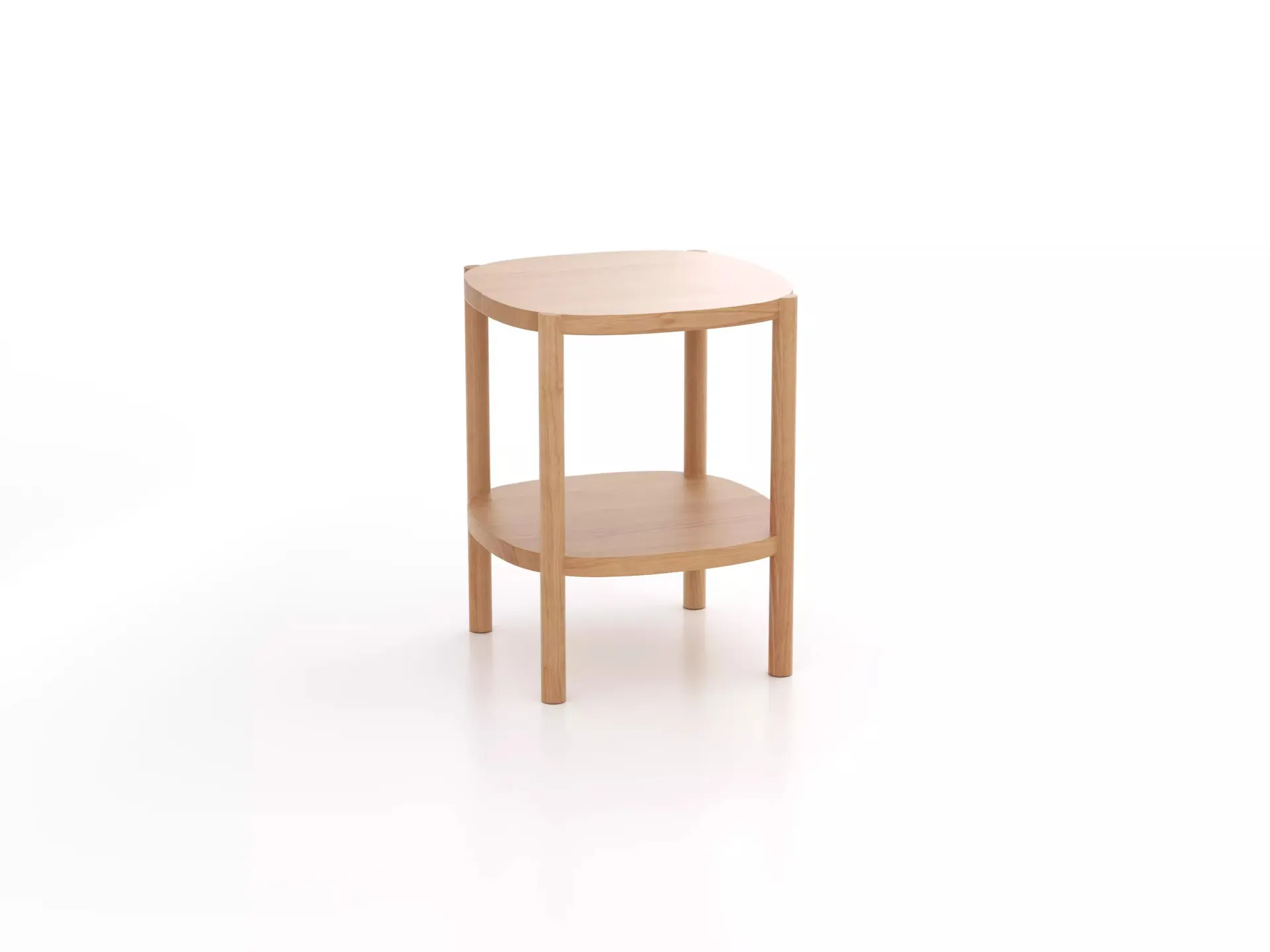 Beistelltisch Tonda, B 40 x T 40 x H 50,4 cm, Buche