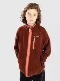 Retro Pile Zip Fleece Kids Jacke