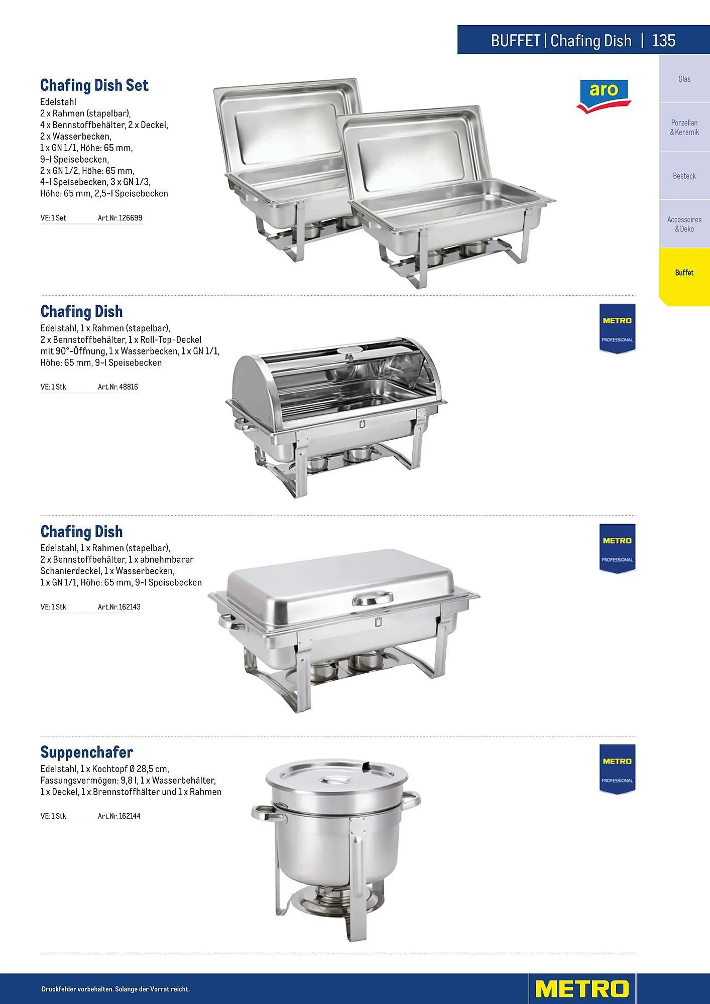 Metro Flugblatt von 25. März bis 31. Dezember 2026 - Flugblätt seite  135