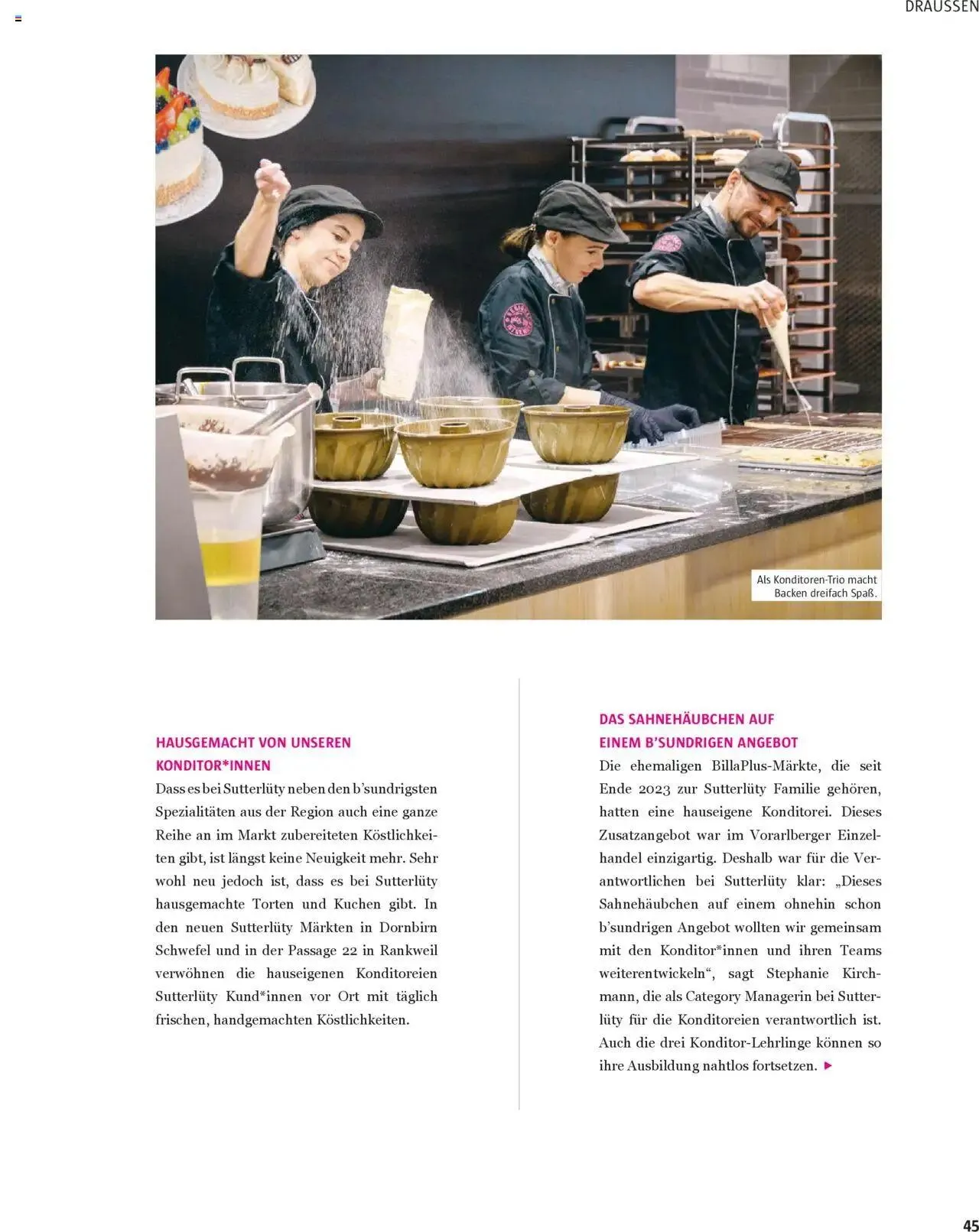 Sutterlüty B’sundrig Magazine von 3. Juli bis 31. Dezember 2024 - Flugblätt seite 45