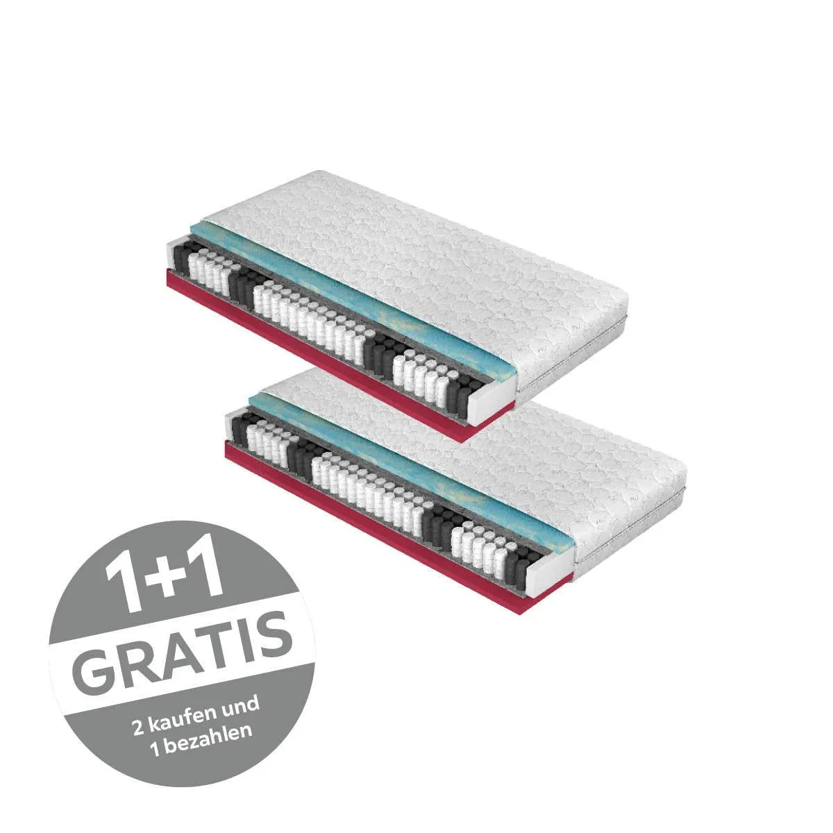 Taschenfederkernmatratze Live Marble 90x200 Cm H2 H: 17 Cm