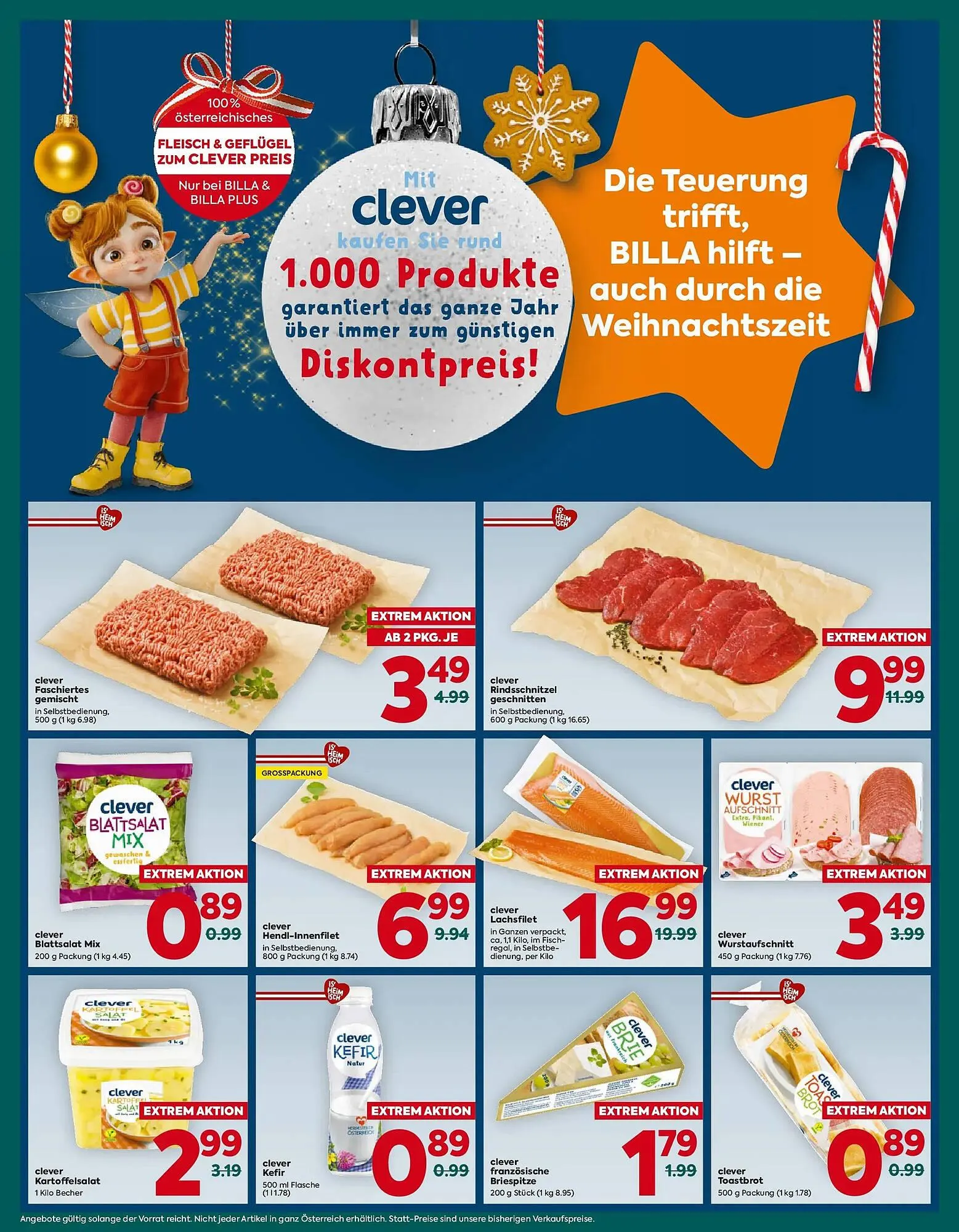 Billa Flugblatt von 11. Dezember bis 17. Dezember 2025 - Flugblätt seite  1