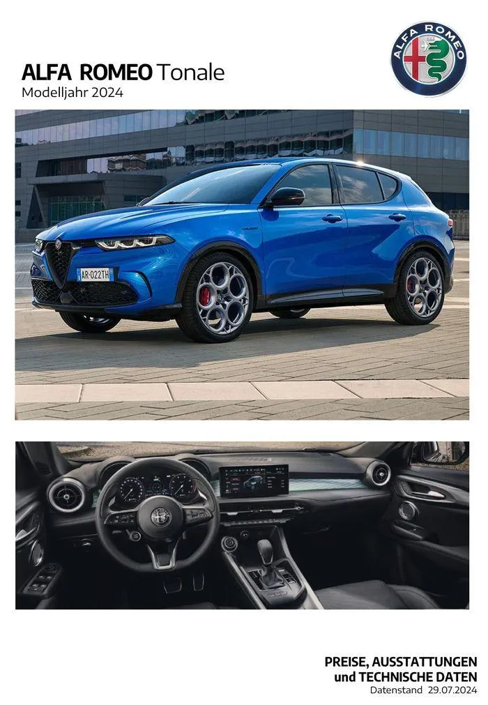 Alfa Romeo Tonale von 24. Juli bis 24. Juli 2025 - Flugblätt seite 1