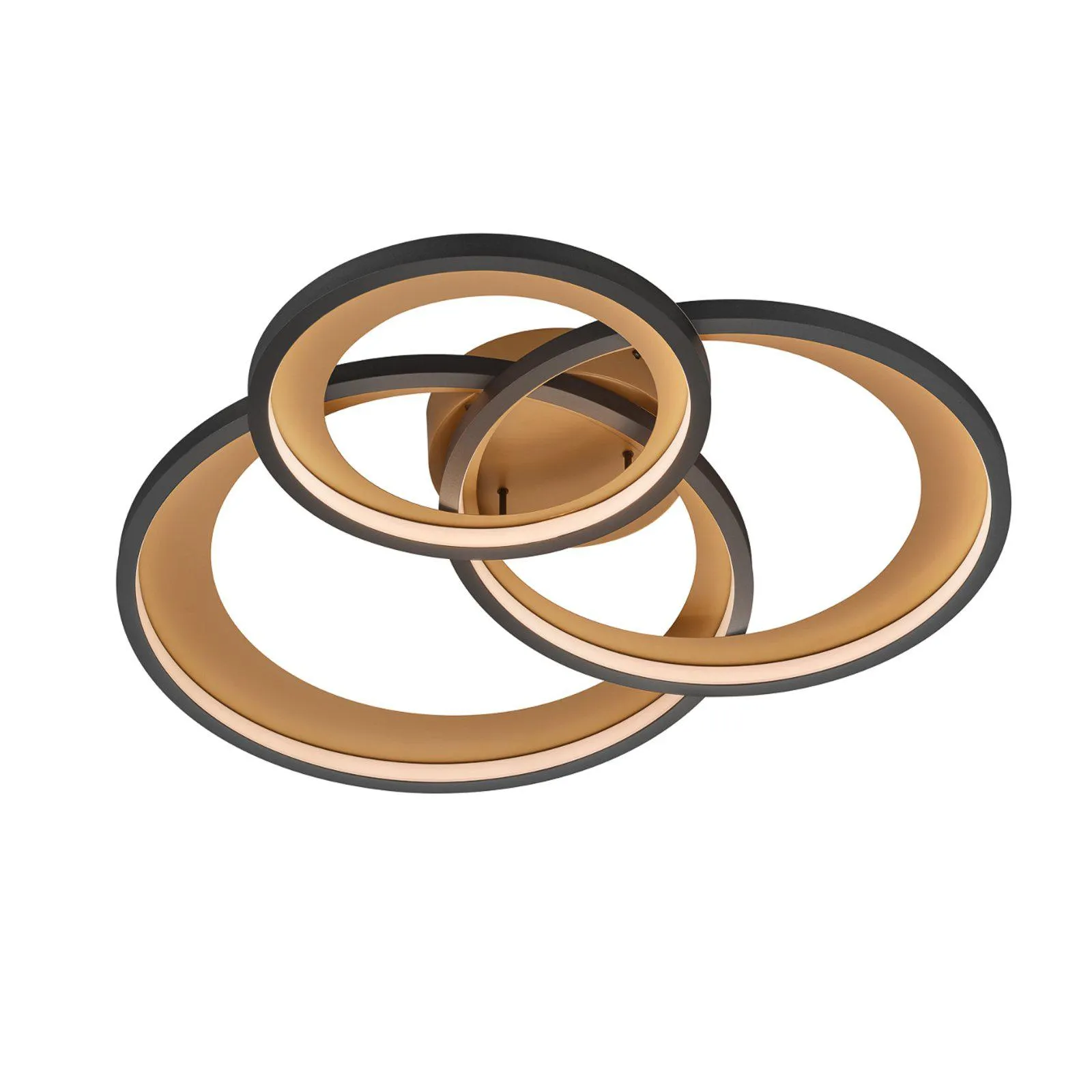 Granada LED mennyezeti lámpa, matt fekete/arany