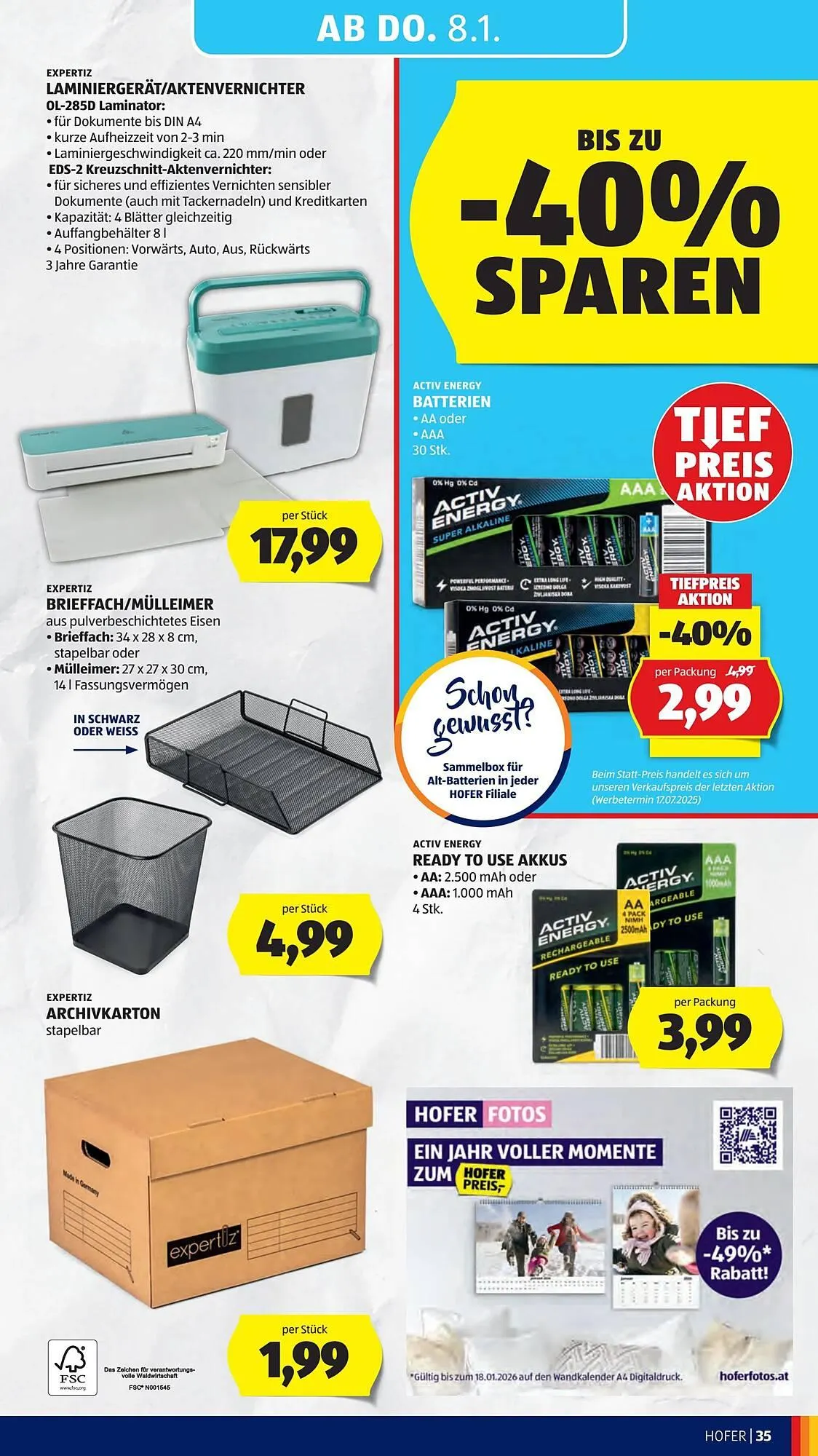 Hofer Flugblatt von 2. Jänner bis 9. Jänner 2026 - Flugblätt seite  39