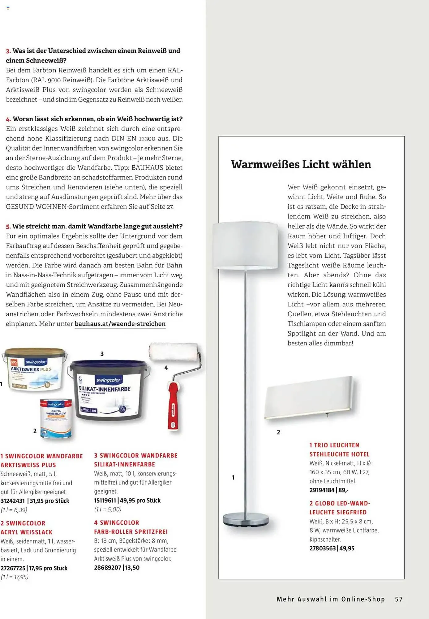 Bauhaus Flugblatt von 1. Oktober bis 31. März 2026 - Flugblätt seite  57