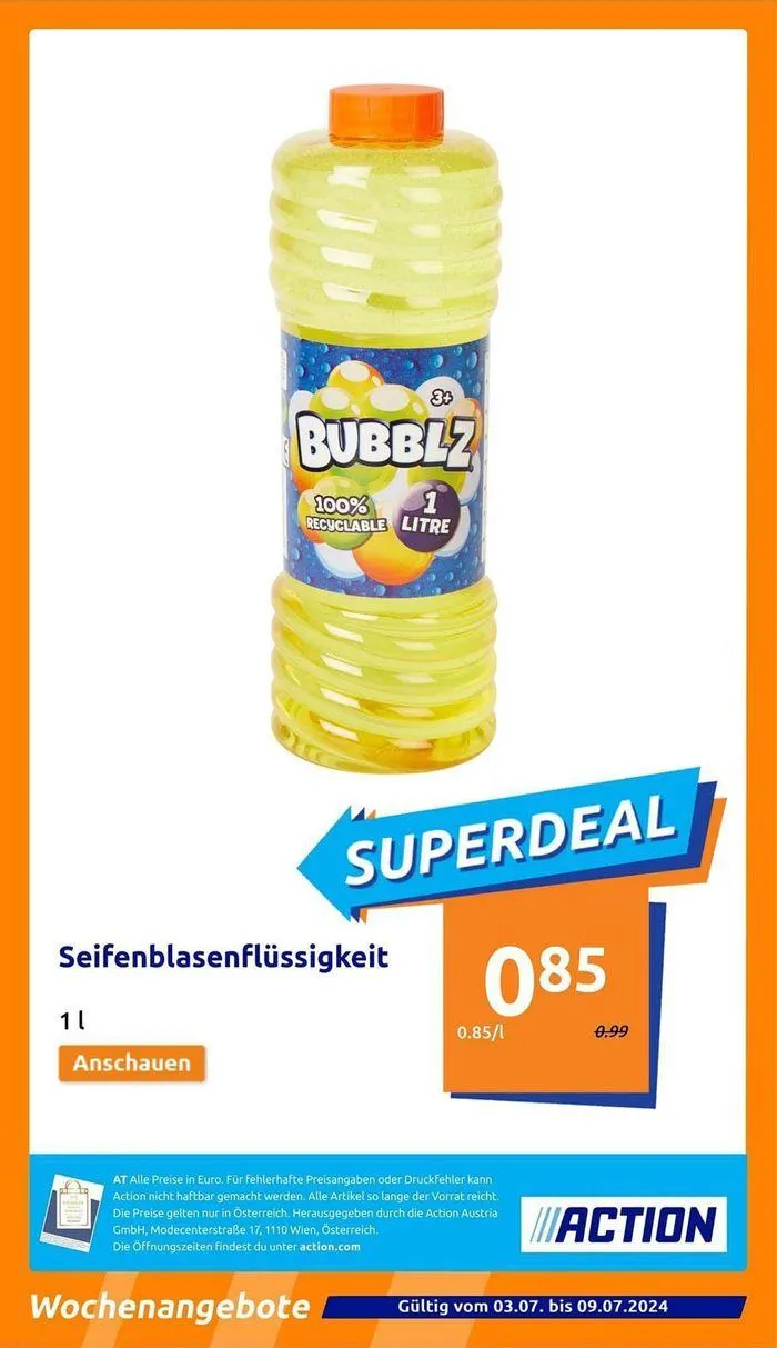 Action Flugblatt Bis 09.07.2024 von 4. Juli bis 18. Juli 2024 - Flugblätt seite 9