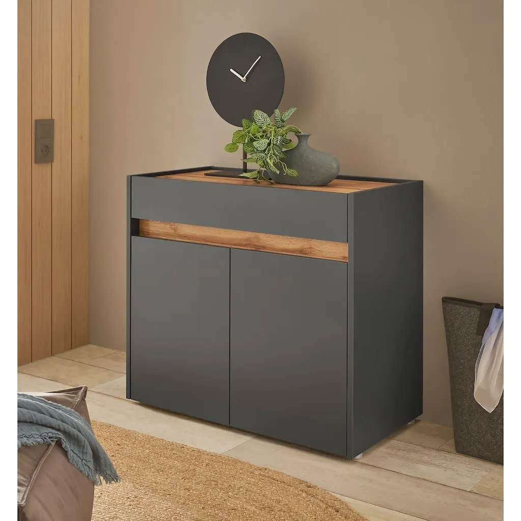 INOSIGN Kommode »GiRON/CiTY, Schrank in vier Farben, modernes Sideboard, Kommode« in zwei Farben erhältlich, 2 Türen, 1 Schubkasten, 80 cm breit