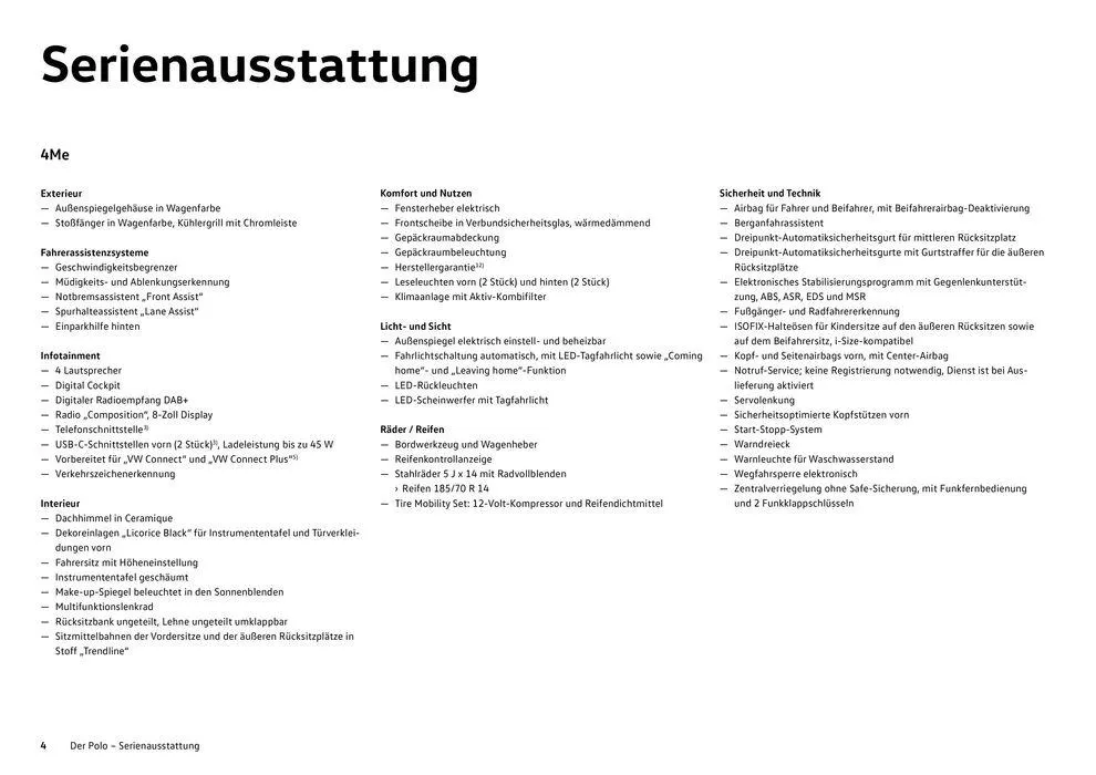 Volkswagen POLO von 16. Februar bis 16. Februar 2025 - Flugblätt seite 4